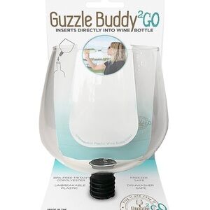 NWT Guzzle buddy 2 go Wine bottle glass holder / gag gift​​​​​​​